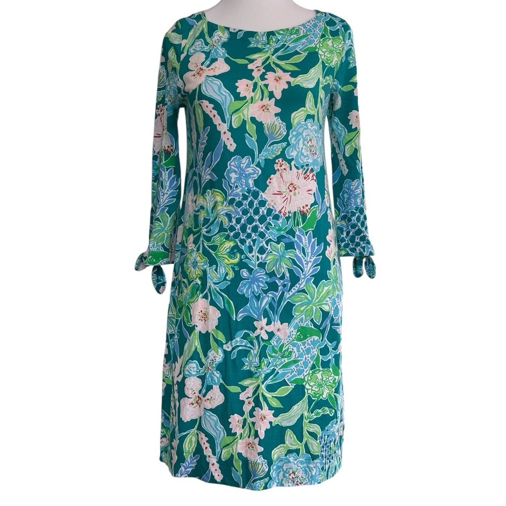 Lilly Pulitzer 3/4 Sleeve Boat Neck Dress Size XS